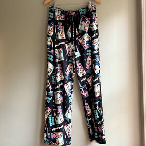 The Golden Girls Squad Goals Lounge Pajama PJ Pants Sz Medium Black Betty White